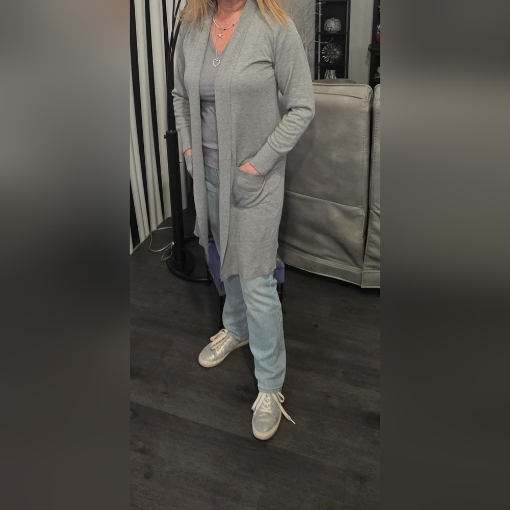 a new day Women's Gray Cardigan Sweater. Fits XS - M
